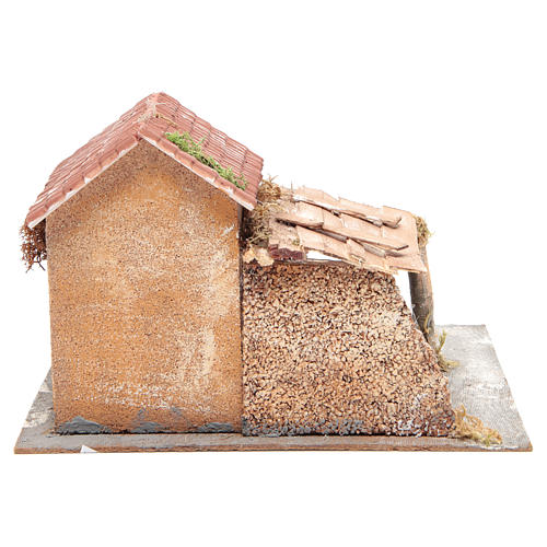 Houses in cork & resin Neapolitan Nativity 20x28x26 cm 4