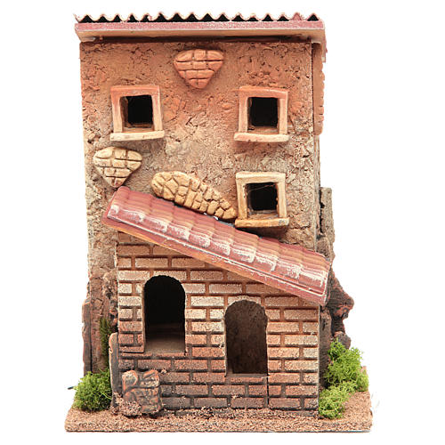 Casa con escalera belén 25x18x14 para 6 cm 1