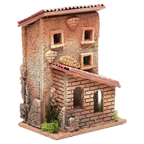 Casa con escalera belén 25x18x14 para 6 cm 3