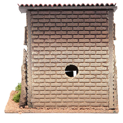Nativity setting, house with stairs measuring 23x23x10cm 4