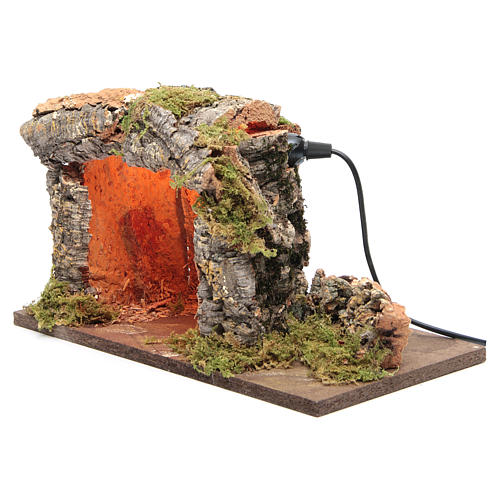 Cabana presépio 18x33x23 cm com ponto luminoso 2