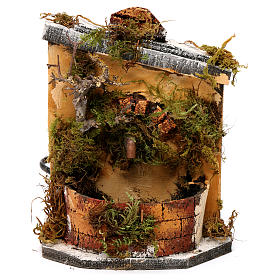 Presépio Napolitano: Fontanário madeira e cortiça presépio Nápoles 16x14,5x14 cm Presépio Napolitano: Fontanário madeira e cortiça presépio Nápoles 16x14,5x14 cm