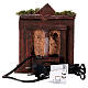 Electric fountain with real wood and cork for Neapolitan Nativity 16x14.5x14cm s4