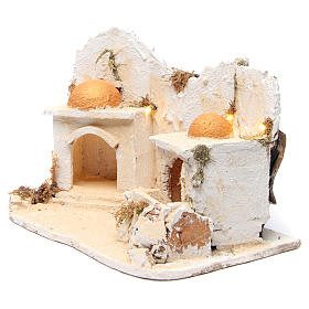 Arabian setting with stable for Neapolitan Nativity 34x48x29cm