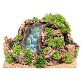 Nativity scene waterfall 14x25x25 cm
