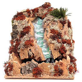 Christmas miniature Arabian nativity scene waterfall in clay 10X10 cm