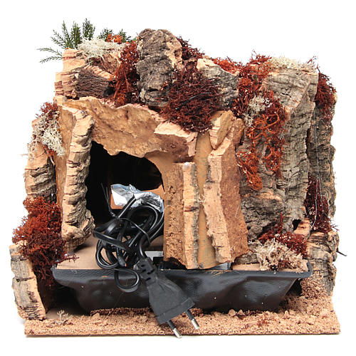Christmas miniature Arabian nativity scene waterfall in clay 10X10 cm 4