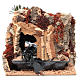 Christmas miniature Arabian nativity scene waterfall in clay 10X10 cm s4