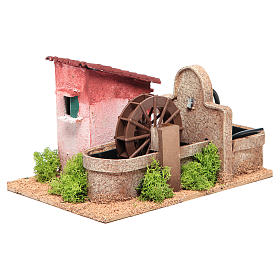 Moinhos para Presépio: Moinho de água presépio 14x25x17 cm