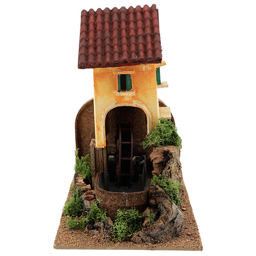Water mill for nativities 16x25x17cm 1