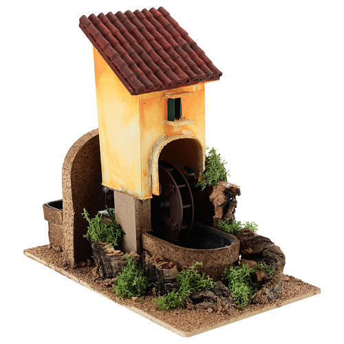 Water mill for nativities 16x25x17cm 3