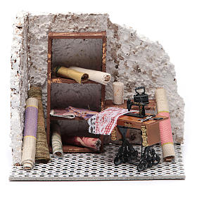 Maisons, milieux, ateliers, puits: Atelier de couturière de 15x20x15 cm