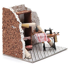 Maisons, milieux, ateliers, puits: Atelier de couturière de 15x20x15 cm