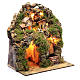 Nativity scene with lights and electric fountain 30x25x20 s2