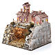 Rocky nativity scene with 10 battery lights 25x25x20 cm s2