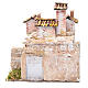 Presepe con grotta e un gruppo di case 25x25x20 cm s4