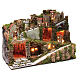 Nativity scene village with lights and tank lake effect 40x60x35 cm s3