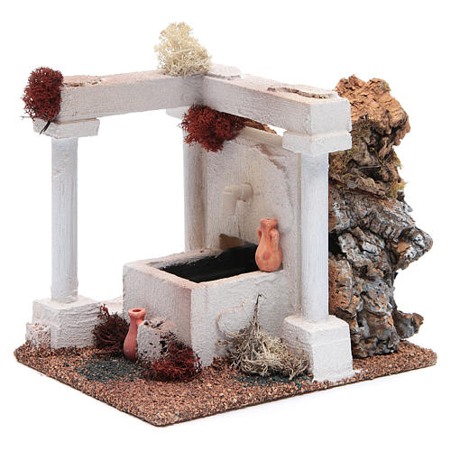 Polystyrene fountain with three columns 25x15xh15 cm 2