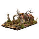Nativity scene setting with houses and trees 5x20x15 cm s2