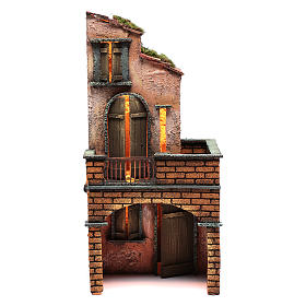 Haus für Krippe mit Bogengang und Balkon 40x20x20cm