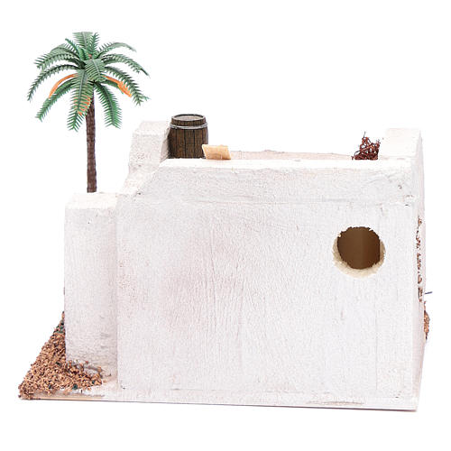 Casa árabe con palma y toldo de poliestireno 20x15xh. 15 cm 4