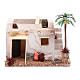 Maison arabe avec palmier e tente parasol en polyester 20x15x15 cm s1