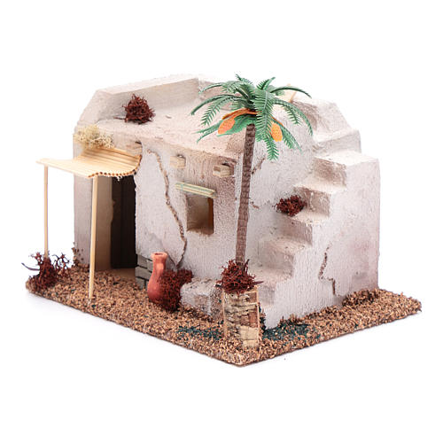 Casa Araba con palma e tenda da sole in polistirene 20x15xh.15 cm 2