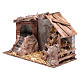 Nativity scene hut with ladder 20x30x15 cm s2