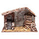 Nativity scene hut with ladder 20x35x20 cm     s1