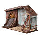 Nativity scene hut with ladder 20x35x20 cm     s3
