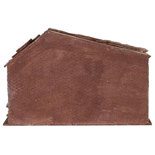 Capanna presepe con scala 20x35x20 cm per statue 12 cm 4
