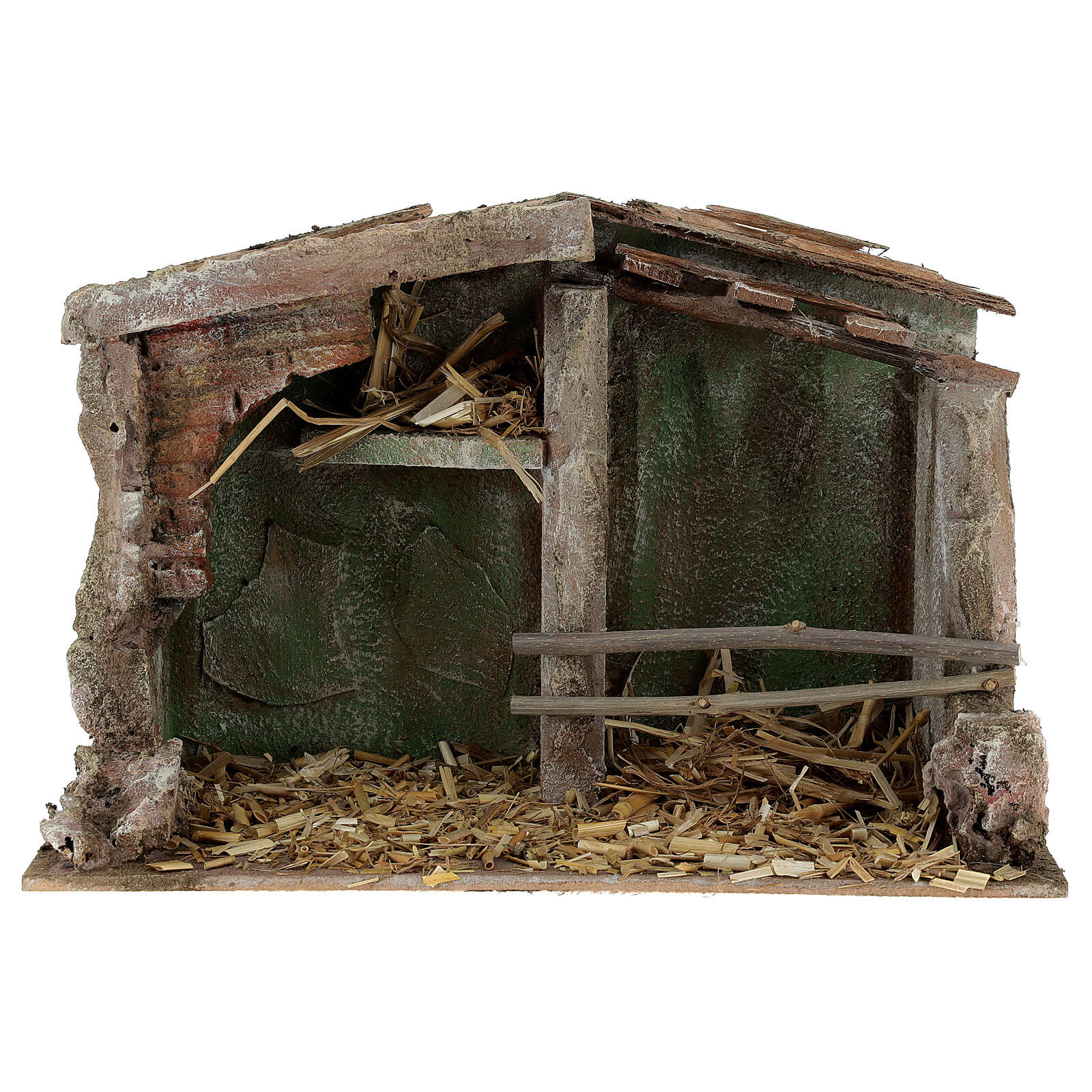 Nativity scene stable with trough and barn 18,5x29x14,5 online sales