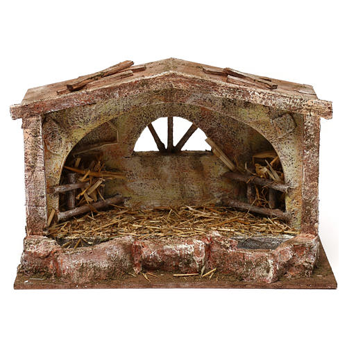 Stable with arched window 18x29x15 cm 1
