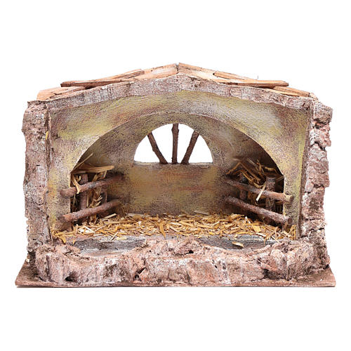 Stable with arched window 20x35x20 cm 1