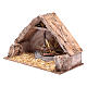 Hut with central trough for nativity scene 23x35x18 cm s2