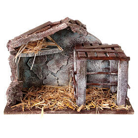 Stable for nativity scene with pen 20x30x15 cm