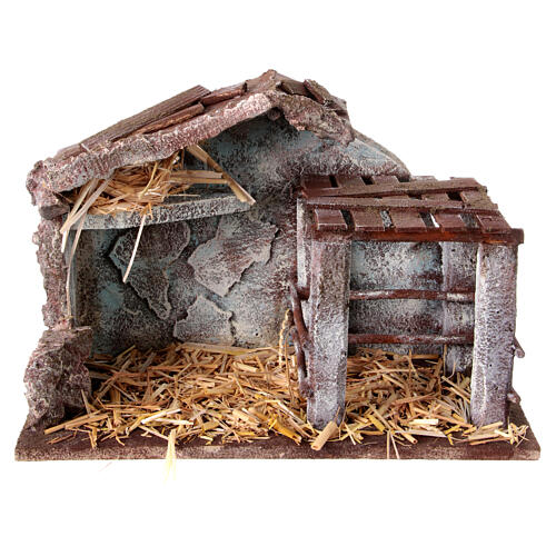 Stable for nativity scene with pen 20x30x15 cm 1