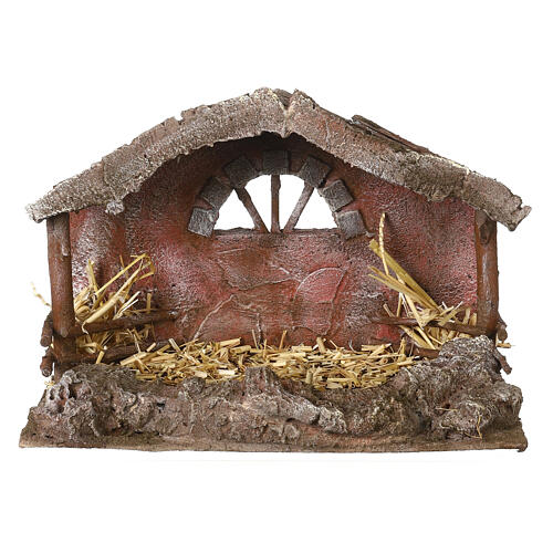 Hut with arched window 20x30x15 cm for nativity scene 1