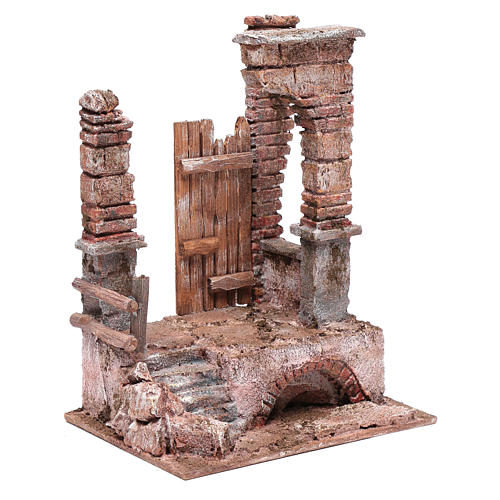 Tempel mit Ziegelsäulen 25x20x15cm 3