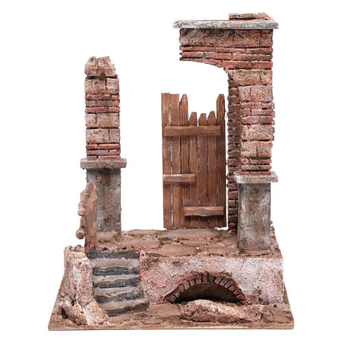Tempio colonne in mattoni 30x25x20 per statue 12 cm 1