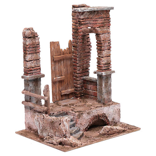 Ruínas de templo com colunas e tijolos 30x25x20 cm 3