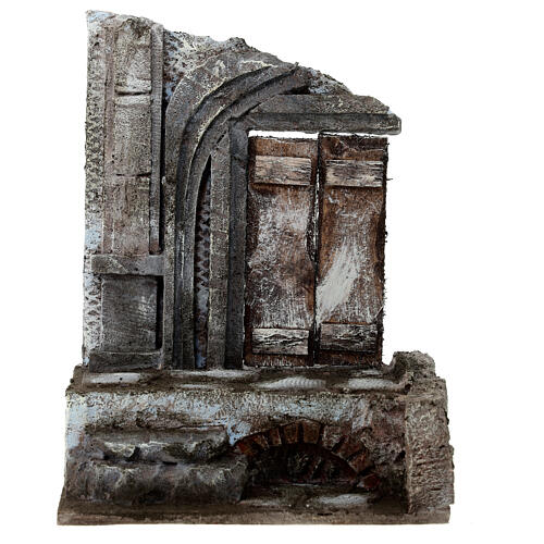 Tempio porta legno 25x20x15 cm per presepe 10 cm 1