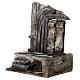 Temple with wooden door 25x20x15 cm for nativity scene setting s3