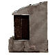 Temple with wooden door 25x20x15 cm for nativity scene setting s4