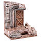 Tempio con porta in legno 30x25x18 per statue 12 cm s3