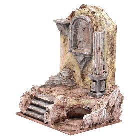 Rovine del tempio e nicchia 25x20x14,5 presepe 10 cm