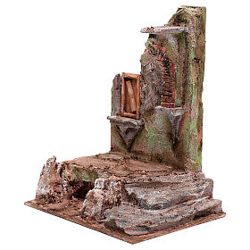 Tempio con mezzo arco e finestra 30x25x20 presepe 12 cm