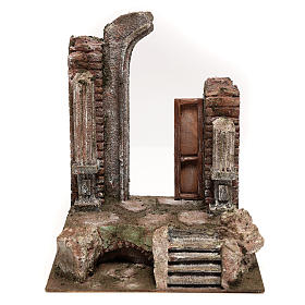 Tempio con porta e mezzo arco 30x25x20 per statue 12 cm