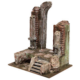 Tempio con porta e mezzo arco 30x25x20 per statue 12 cm