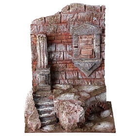 Temple entrance ruins 25x20x15 cm for nativity scene